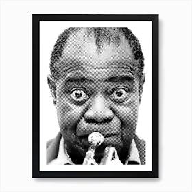 Louis Armstrong Line Art Illustration Poster