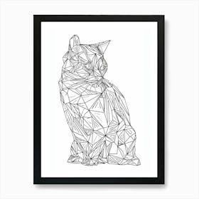 Polygonal Cat Art Print