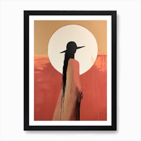 Woman In A Hat | | Boho print Art Print