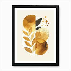 Gold Leaves Canvas Print 6 Art Print