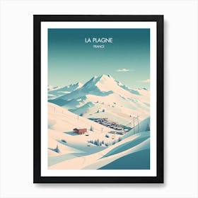 Poster Of La Plagne   France, Ski Resort Illustration 1 Art Print