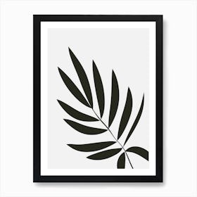 Abstract Botanical Black and Beige Art 15 Art Print