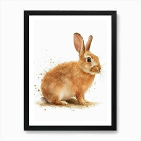 Himalayan Rabbit Nursery Illustration 2 Art Print