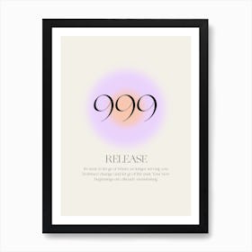 Angel Number 999 Release Art Print