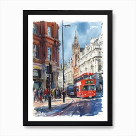 Westminster London Borough   Street Watercolour 4 Art Print