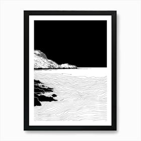 Ben Vorlich Loch Earn Mountain Line Drawing 5 Art Print