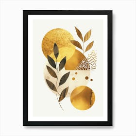 Gold Leaf Print 7 Art Print