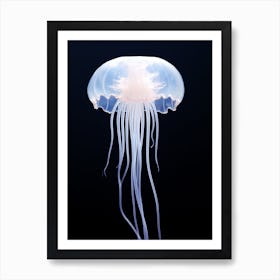 Comb Jellyfish Simple Illustration 3 Art Print