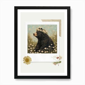 Scrapbook Bear Fairycore Painting 3 Art Print