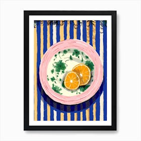 A Plate Of Figs, Top View Food Illustration 1 Art Print