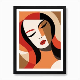 Abstract Woman'S Face 10 Art Print