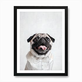 Pug Canvas Print Art Print