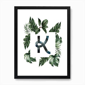 Botanical Alphabet K Art Print