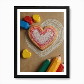 Heart Shaped Cookie 2 Art Print