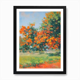 Orange Tree Watercolour Art Print