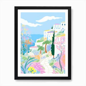 Capri, Italy Colourful View 3 Art Print