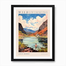 Wild Swimming At Loch Maree Scotland 2 Poster Poster