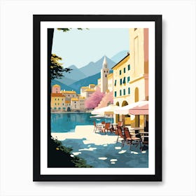 Kotor, Montenegro, Flat Pastels Tones Illustration 1 Art Print