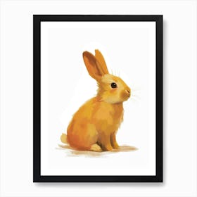 Tans Rabbit Nursery Illustration 3 Art Print