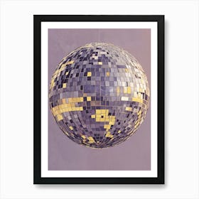 Lilac Disco Ball Art Print