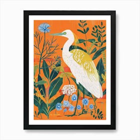 Spring Birds Egret 1 Art Print