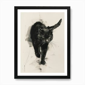 Cat Walking 5 Art Print