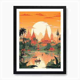 Thailand Travel Illustration Art Print