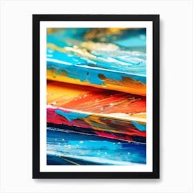 Close Up Of Colorful Paint Art Print