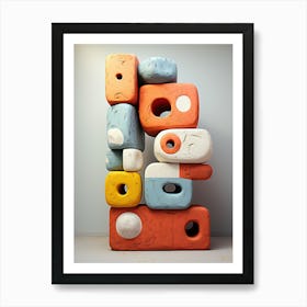 Stacked Blocks, Stones Art Art Print