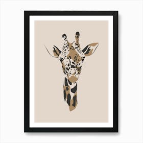 Neutral Giraffe Unisex Nursery Art Print