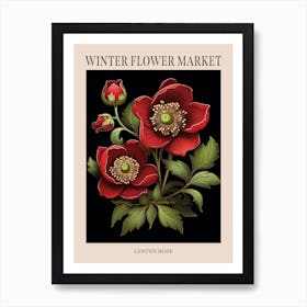 Lenten Rose 4 Winter Flower Market Poster Art Print