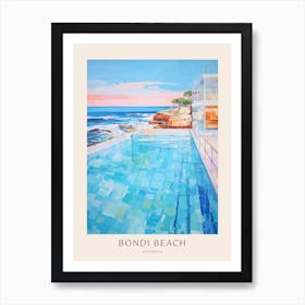 Bondi Australia 1 Midcentury Modern Pool Poster Art Print