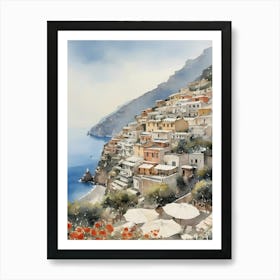 Summer In Positano Painting (25) 1 Art Print