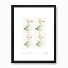 Cute Animals Collection Duckling 2 Art Print