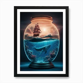 Ship In A Bottle Art Print