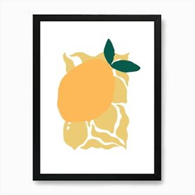 Soft Yellow Abstract Wall Art Art Print