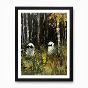 Two Polar Bears In The Woods Art Print