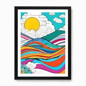 Rainbow In The Sky-Reimagined 1 Art Print