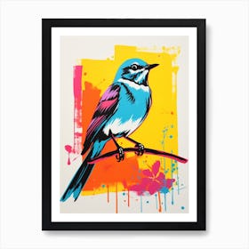 Andy Warhol Style Bird Mockingbird 1 Art Print