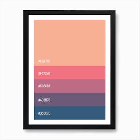 Color Code Palettes Art Print