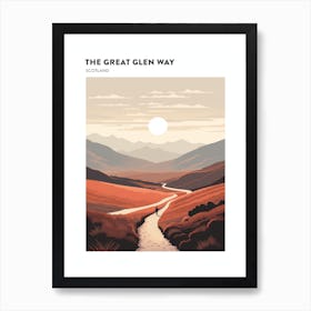 The Great Glen Way Scotland 5 Hiking Trail Landscape Poster Art Print