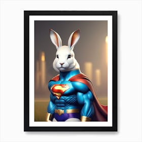 Superman Bunny Art Print