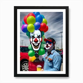 Very Creepy Clown - Reimagined 7 Art Print