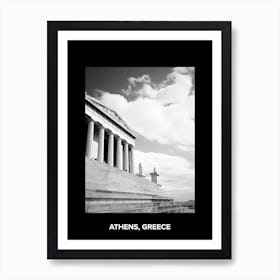 Poster Of Athens, Greece, Mediterranean Black And White Photography Analogue 1 Art Print