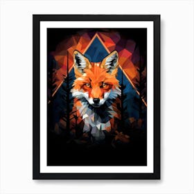 Fox Abstract Pop Art 4 Art Print