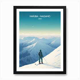 Poster Of Hakuba   Nagano, Japan, Ski Resort Illustration 2 Art Print
