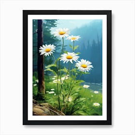 Daisy Wildflower In The Forest (2) Art Print