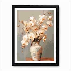 Peacock Orchid Flower Still Life Painting 3 Dreamy Art Print