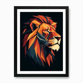 Lion Abstract Pop Art 10 Art Print