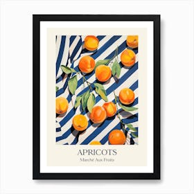 Marche Aux Fruits Poster Apricots Fruit Summer Illustration 4 Art Print